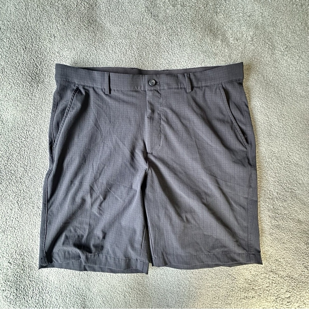Greg Norman Stretch Short Men 36 Blue Performance Golf Navy Technical 